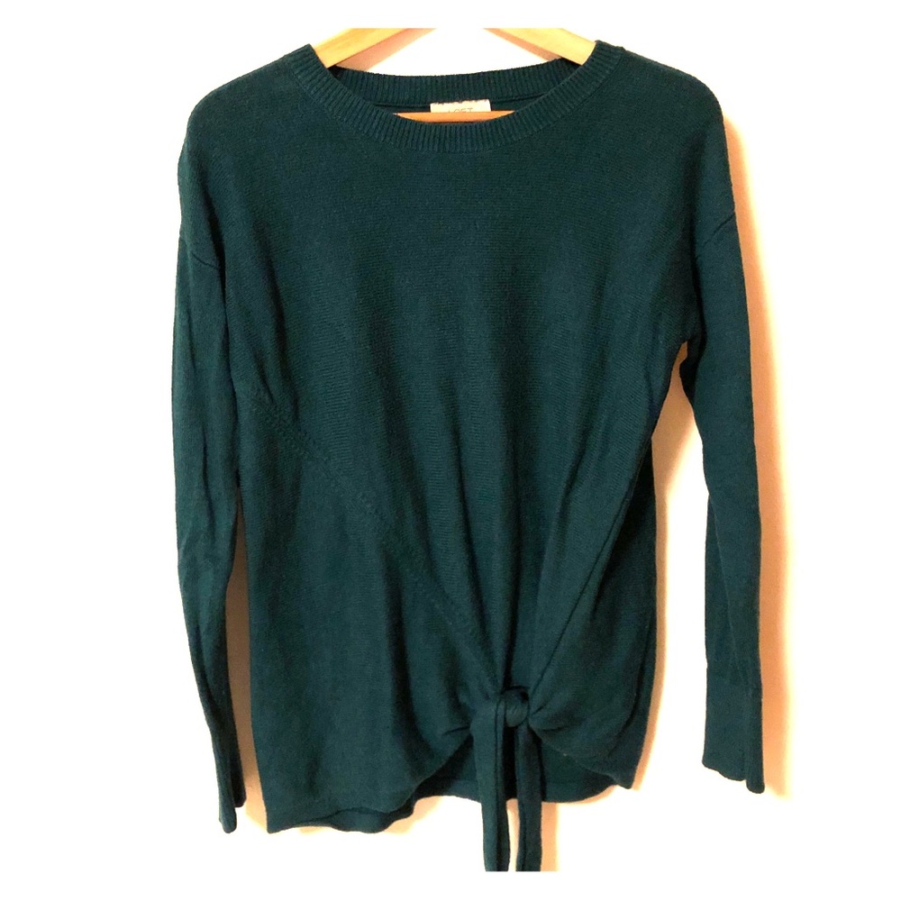 LOFT Teal Knotted Sweater